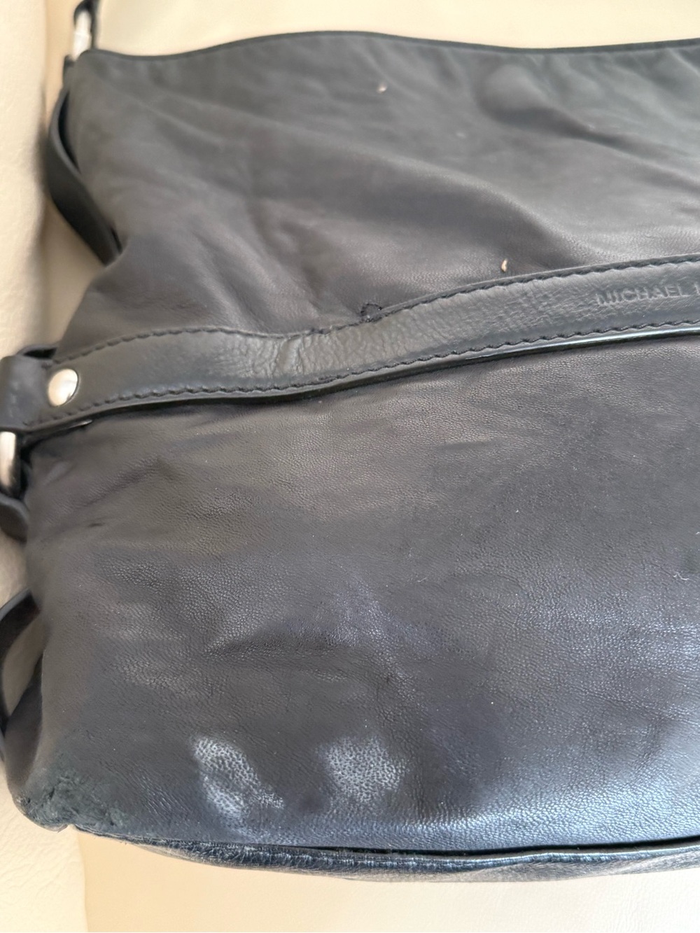 Michael Kors Black Leather Shoulder Bag - Picture 10 of 15